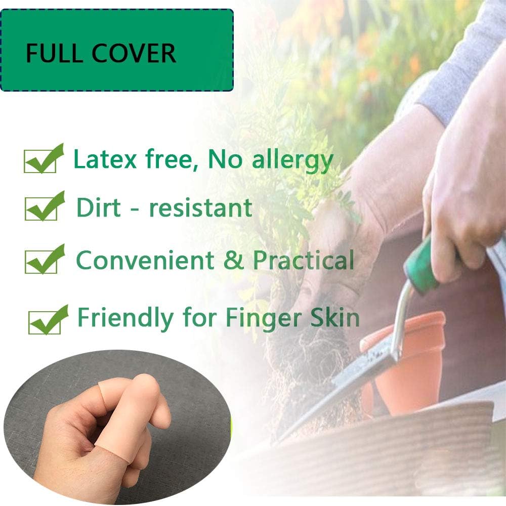 Soft Silicone Finger Sleeves | Cuttable & Stretchable | Finger Tip Protector | Washable Reusable Finger Guards – 1.5cm x 4cm