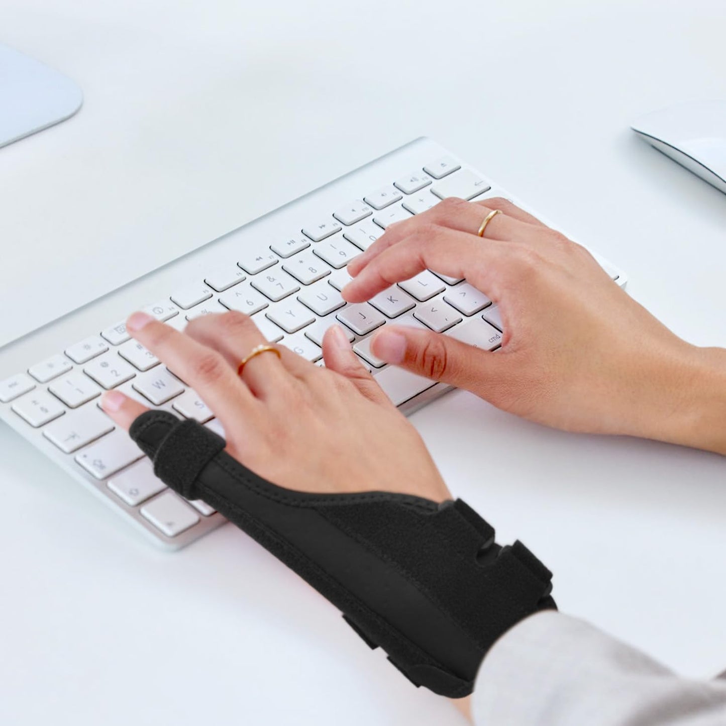 Full Hand Finger Splint with Aluminum Support | Adjustable Finger, Palm & Wrist Straps | Trigger Finger, Tendonitis, Fracture Recovery Brace – Universal for Left & Right Hands