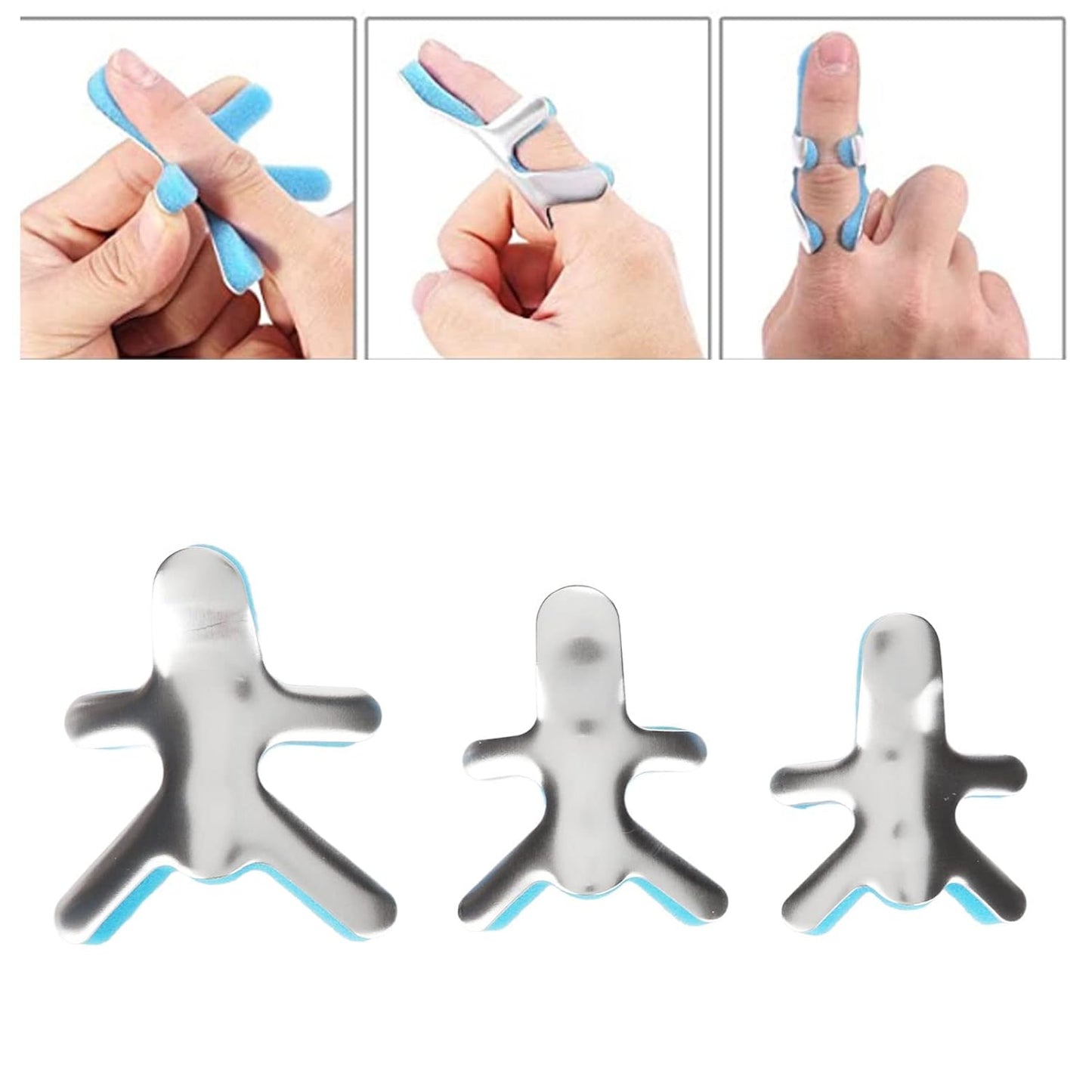 3PCS Y-Shaped Aluminum Finger Splints | Lightweight Finger Immobilizer for Injury, Fracture, Joint Recovery & Support