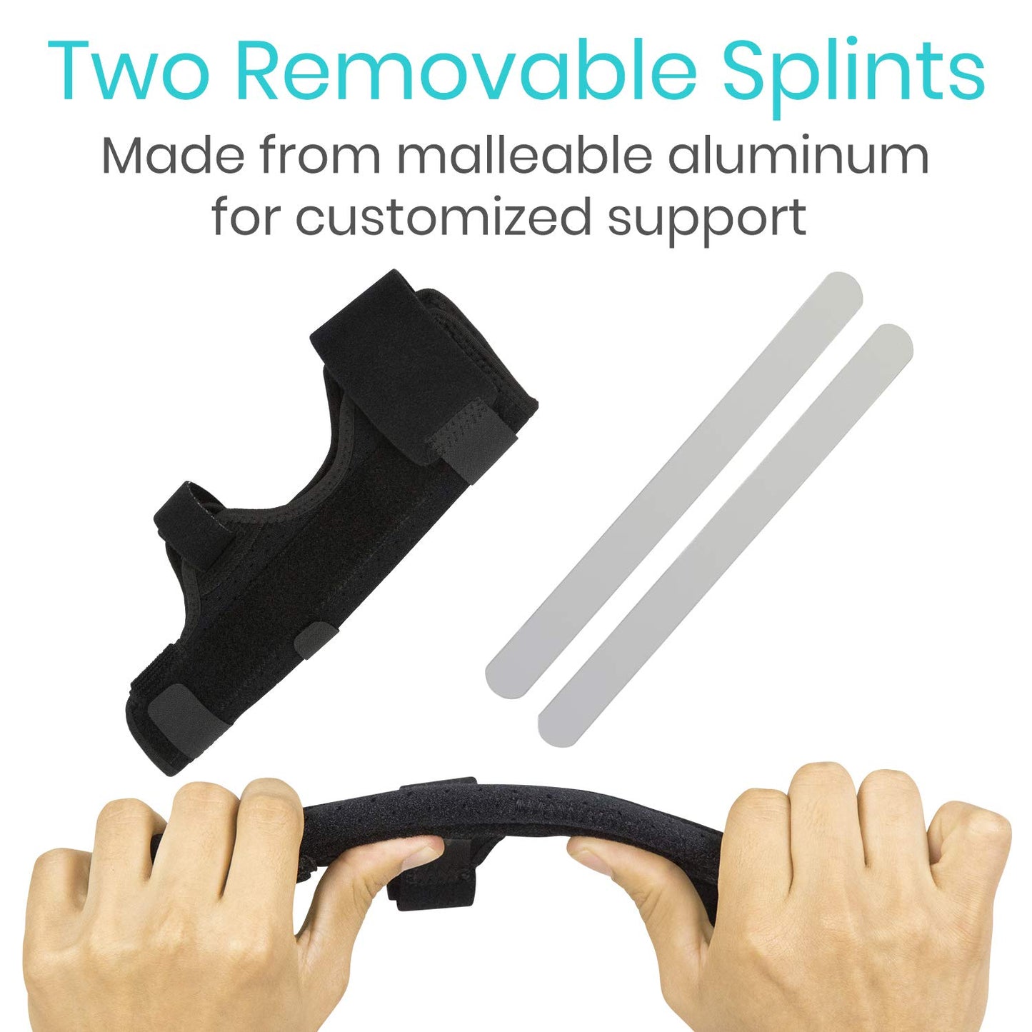 Universal Finger Splint with Thumb and Wrist Support – 8" & 9" Sizes for Men & Women – Pain Relief for Tendonitis, Trigger Finger, Arthritis, Sprains, and Post-Surgery Recovery