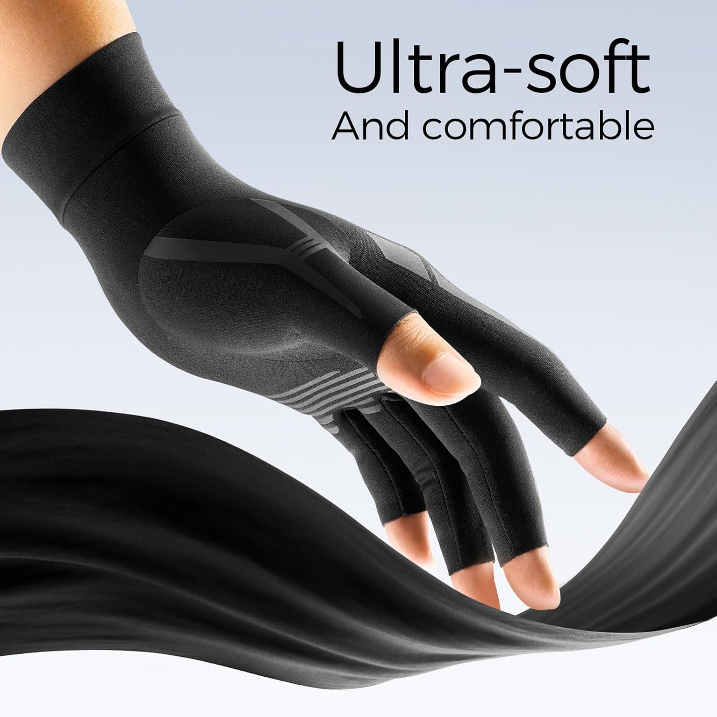 Half Finger Compression Gloves | Arthritis Relief & Sports Support Gloves