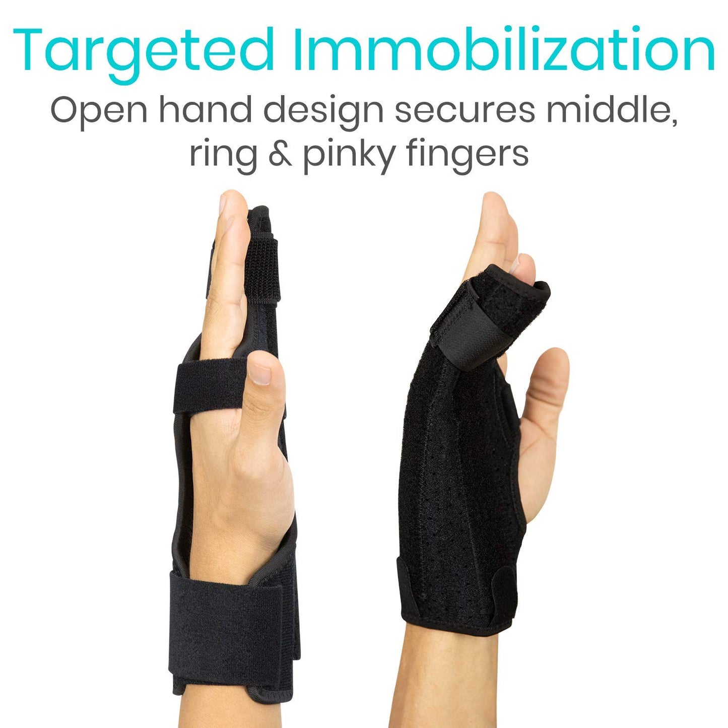 Universal Finger Splint with Thumb and Wrist Support – 8" & 9" Sizes for Men & Women – Pain Relief for Tendonitis, Trigger Finger, Arthritis, Sprains, and Post-Surgery Recovery