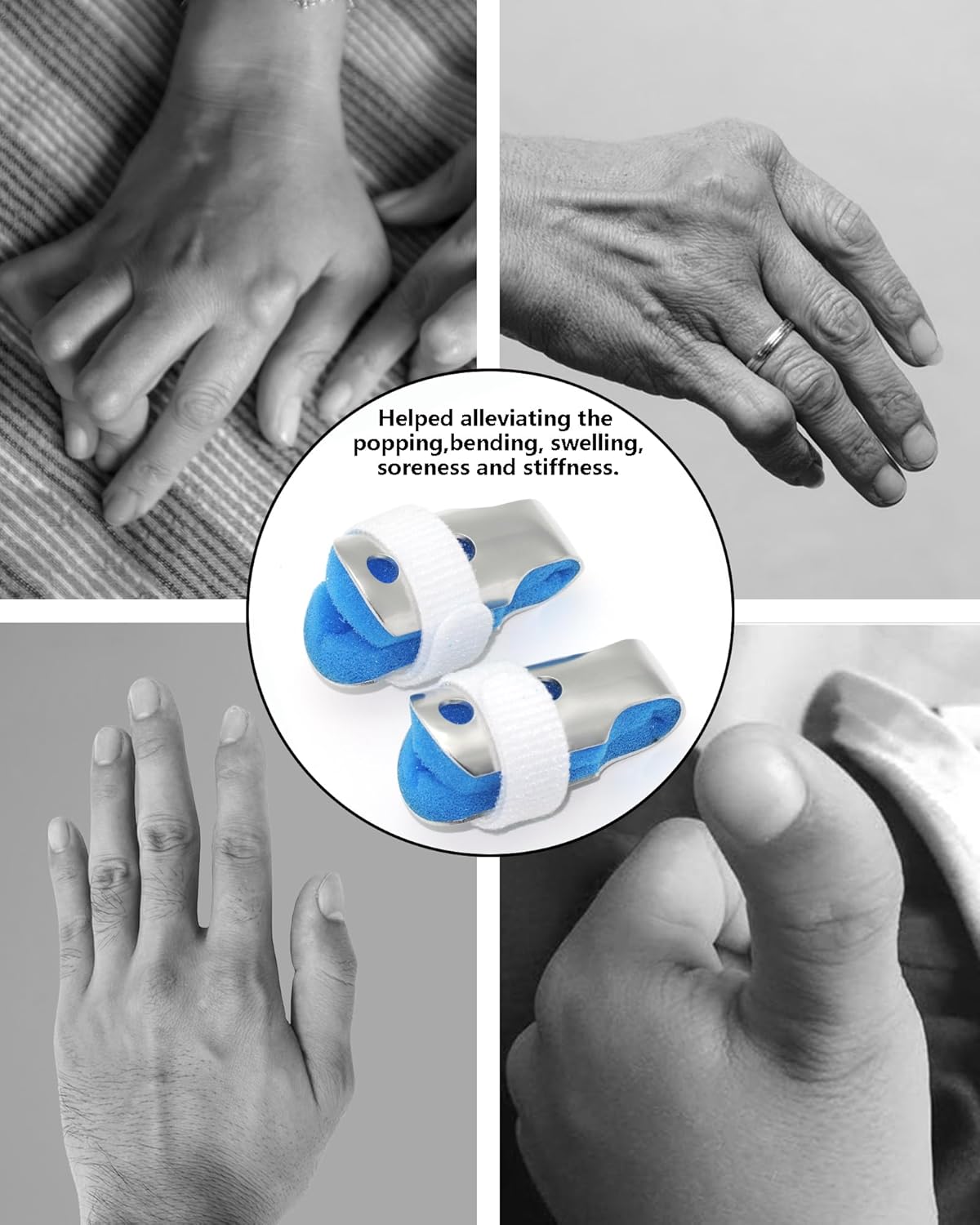 Adjustable Metal Finger Splint – Support Brace for Index, Middle & Ring Fingers