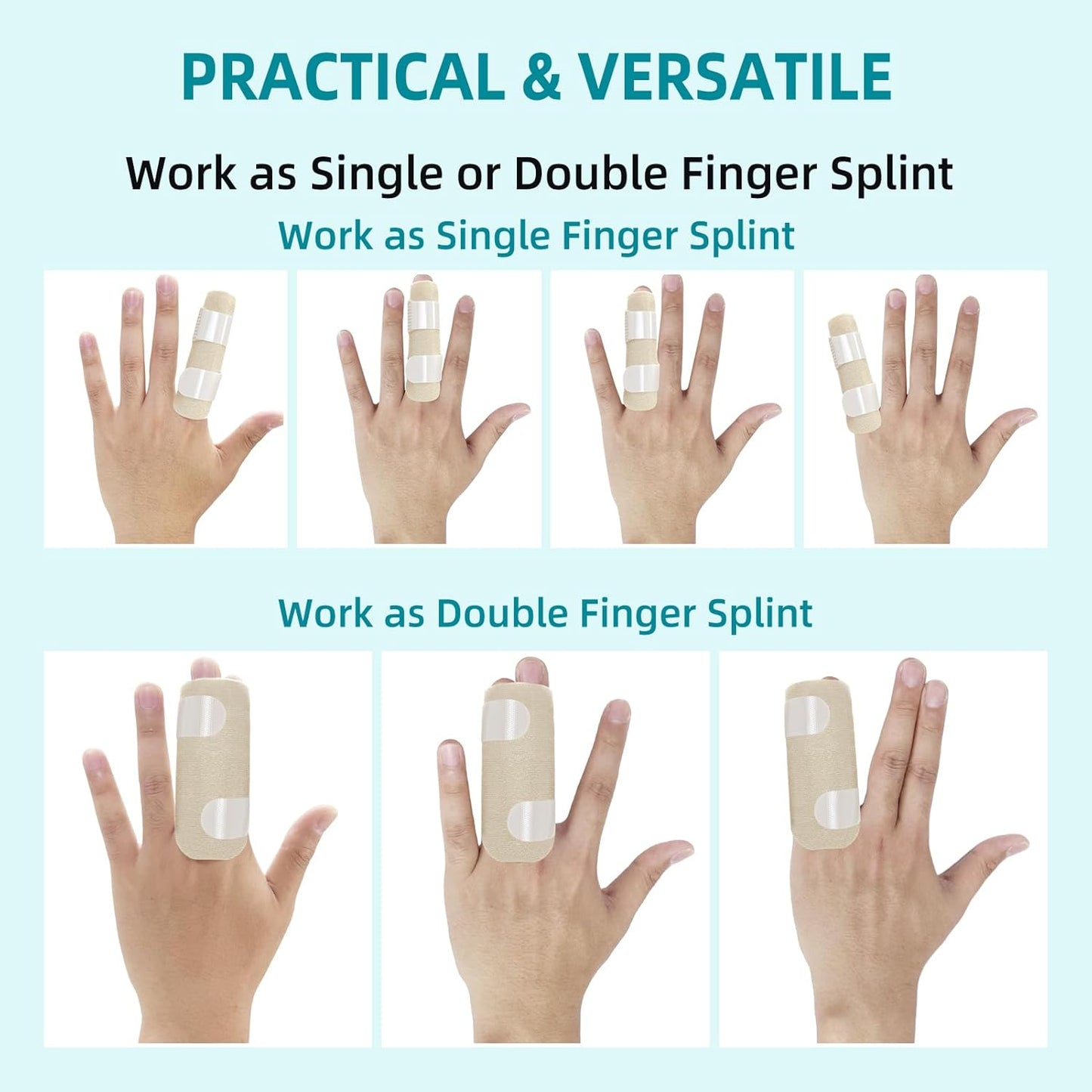Adjustable Fabric Finger Splint – 2 Sizes Available for Trigger Finger, Arthritis & Finger Injury Recovery