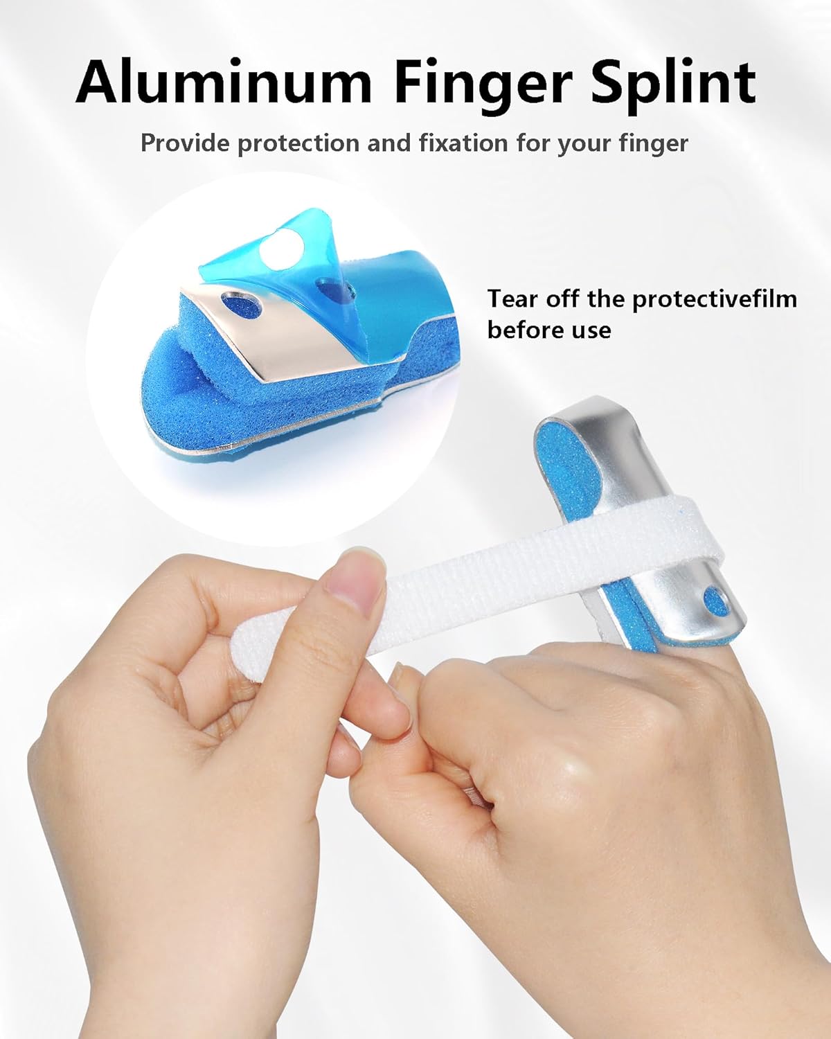 Adjustable Metal Finger Splint – Support Brace for Index, Middle & Ring Fingers