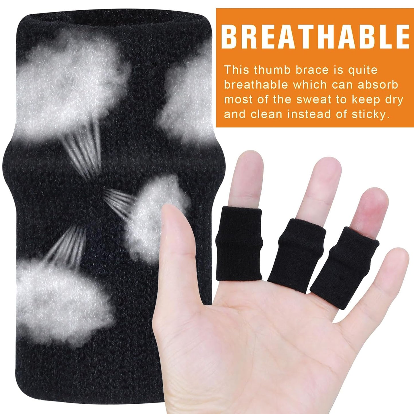 Elastic Finger Support Sleeves | Compression Finger Braces | Sports Finger Wraps | Black Finger Joint Protectors – 10 Pack
