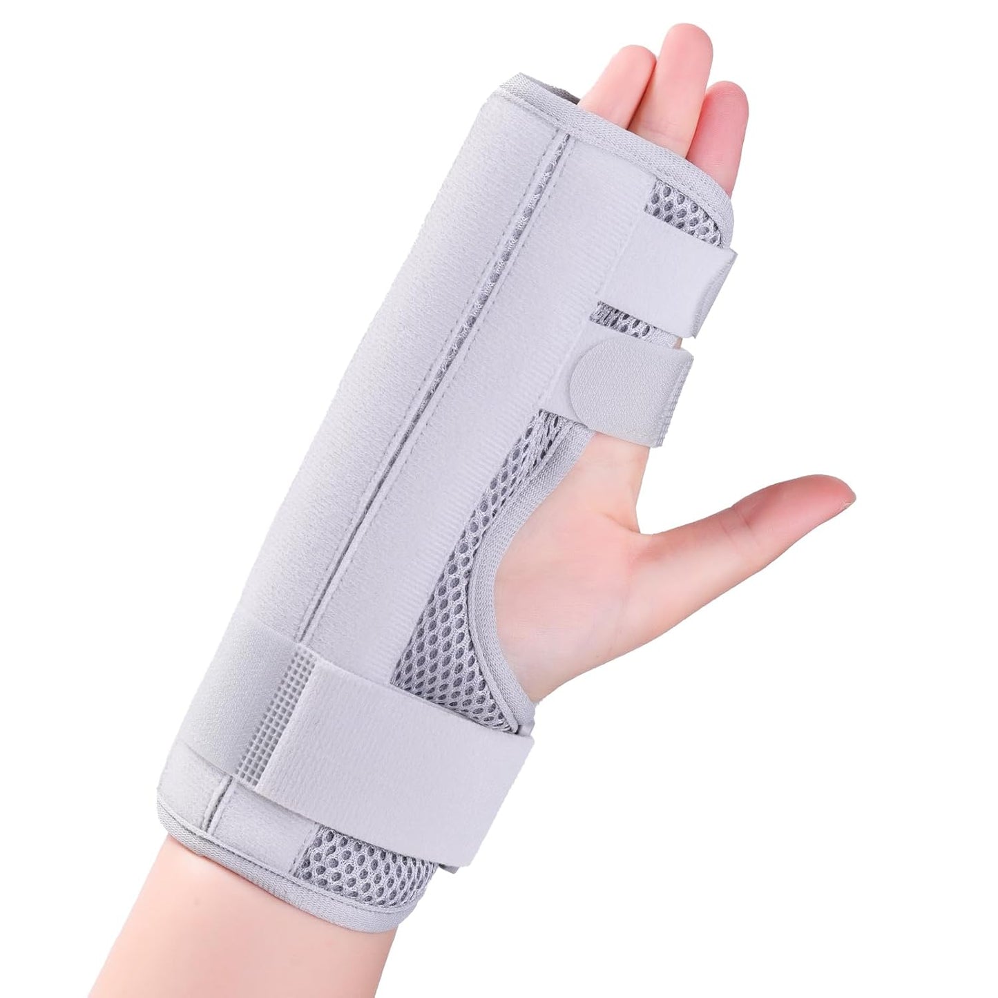 Breathable Finger Hand Brace with Aluminum Strip | Adjustable Wide Straps | Hand Wrist Support Splint for Injury Recovery & Pain Relief