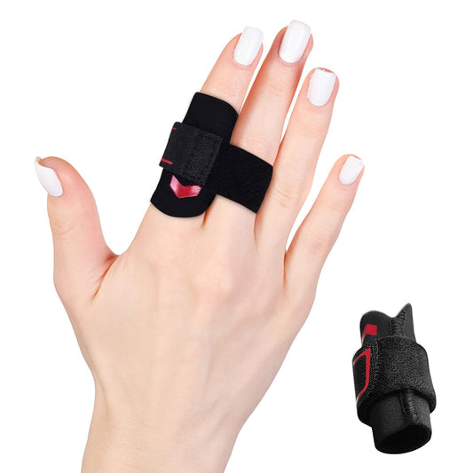 Adjustable Finger Splint with V-Shaped Opening | Stretch Fabric Finger Brace for Trigger Finger, Tendonitis, Joint Pain Relief – Universal Fit for Men & Women