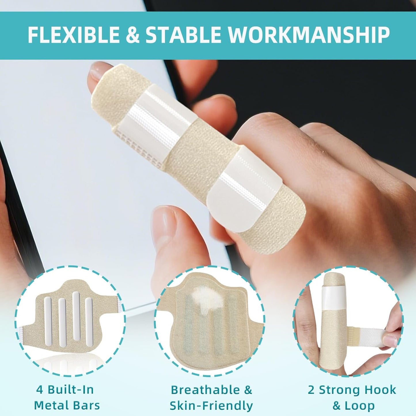 Adjustable Fabric Finger Splint – 2 Sizes Available for Trigger Finger, Arthritis & Finger Injury Recovery