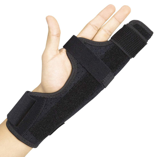 Universal Finger Splint with Thumb and Wrist Support – 8" & 9" Sizes for Men & Women – Pain Relief for Tendonitis, Trigger Finger, Arthritis, Sprains, and Post-Surgery Recovery