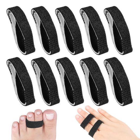 10PCS Finger Support Straps | Elastic Sports Finger Wraps with Hook-and-Loop Closure | Lightweight, Adjustable, Breathable Protection for Basketball & Athletic Use